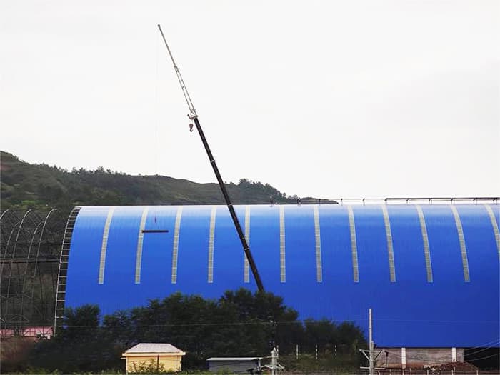 海北水泥厂网架安装