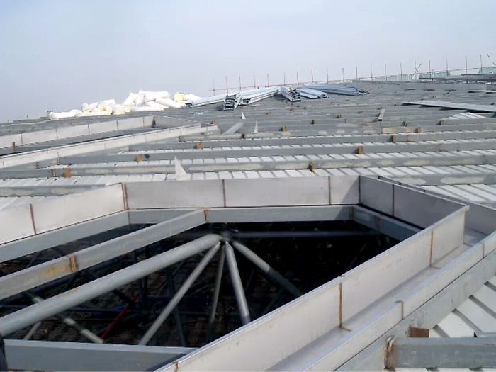 海北安吉县体育馆网架